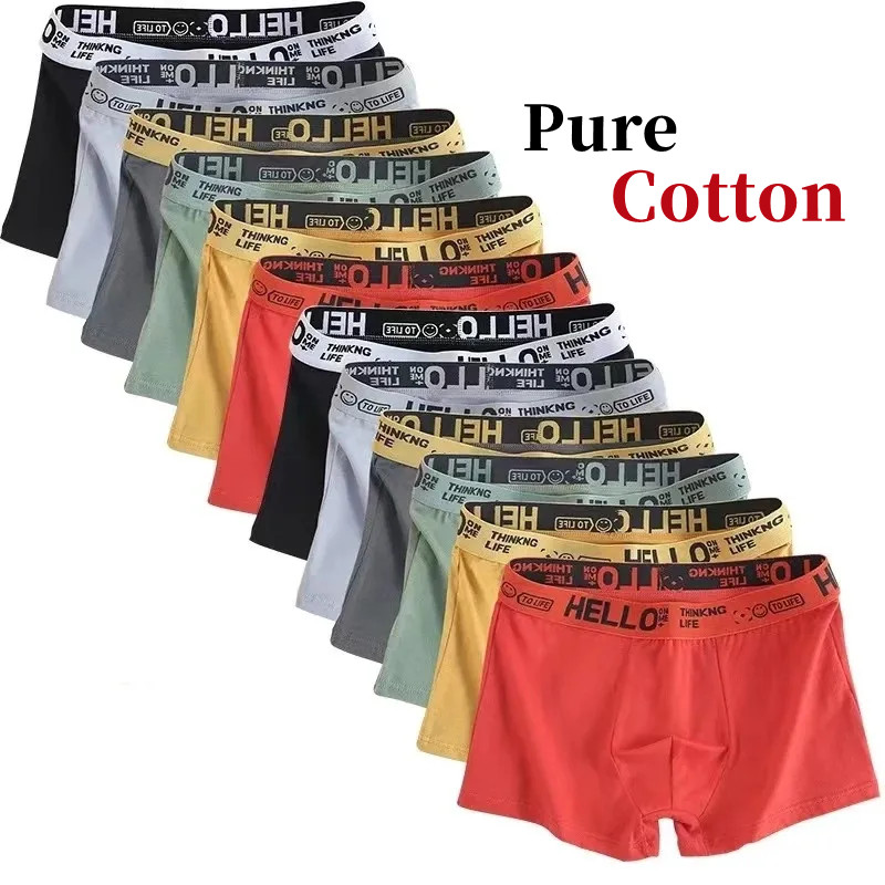 Boxer Brief Pack Cotton - 10 Stück/Herrenunterwäsche Männer Reine Baumwolle Unterhose