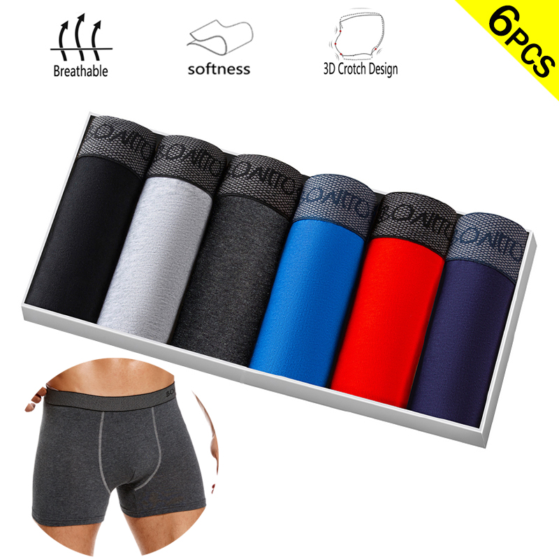 Multi Pack Underwear - 6 teile/paket Boxer Briefs Einfarbig Schlüpfer