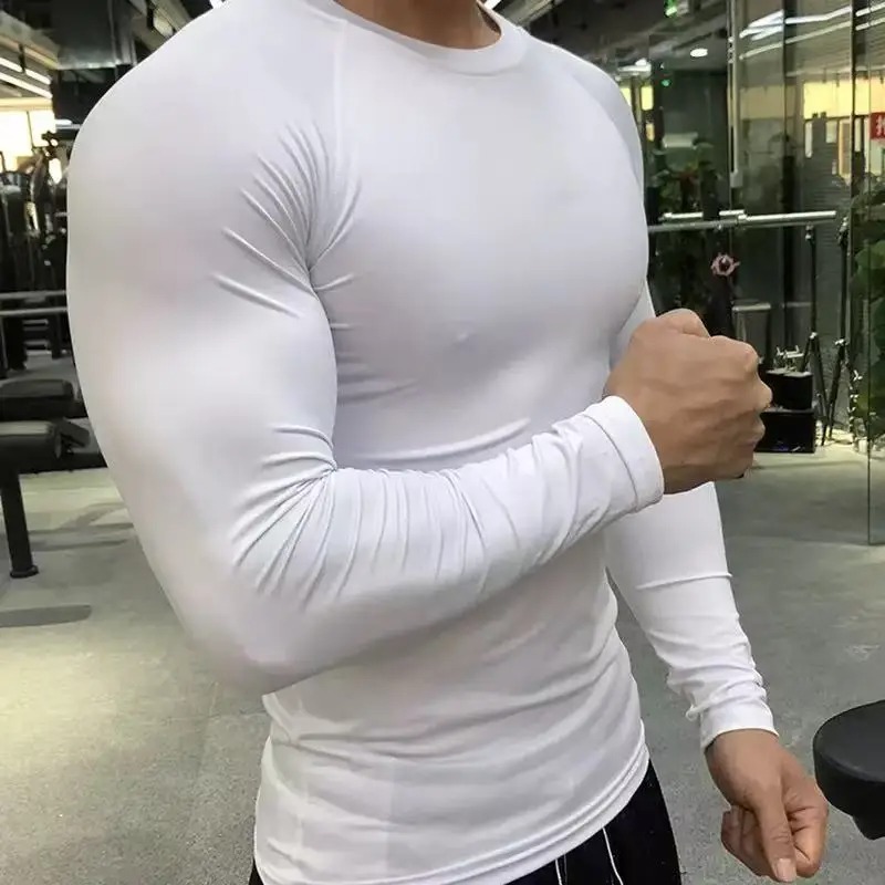 T Shirt Tight Fit - Herren Sport T-Shirt Schnelltrocknend Bodybuilding Laufshirt