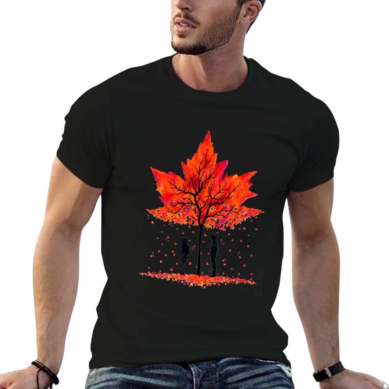 Undershirt Crew Neck - Love Under the Maple Tree T-Shirt