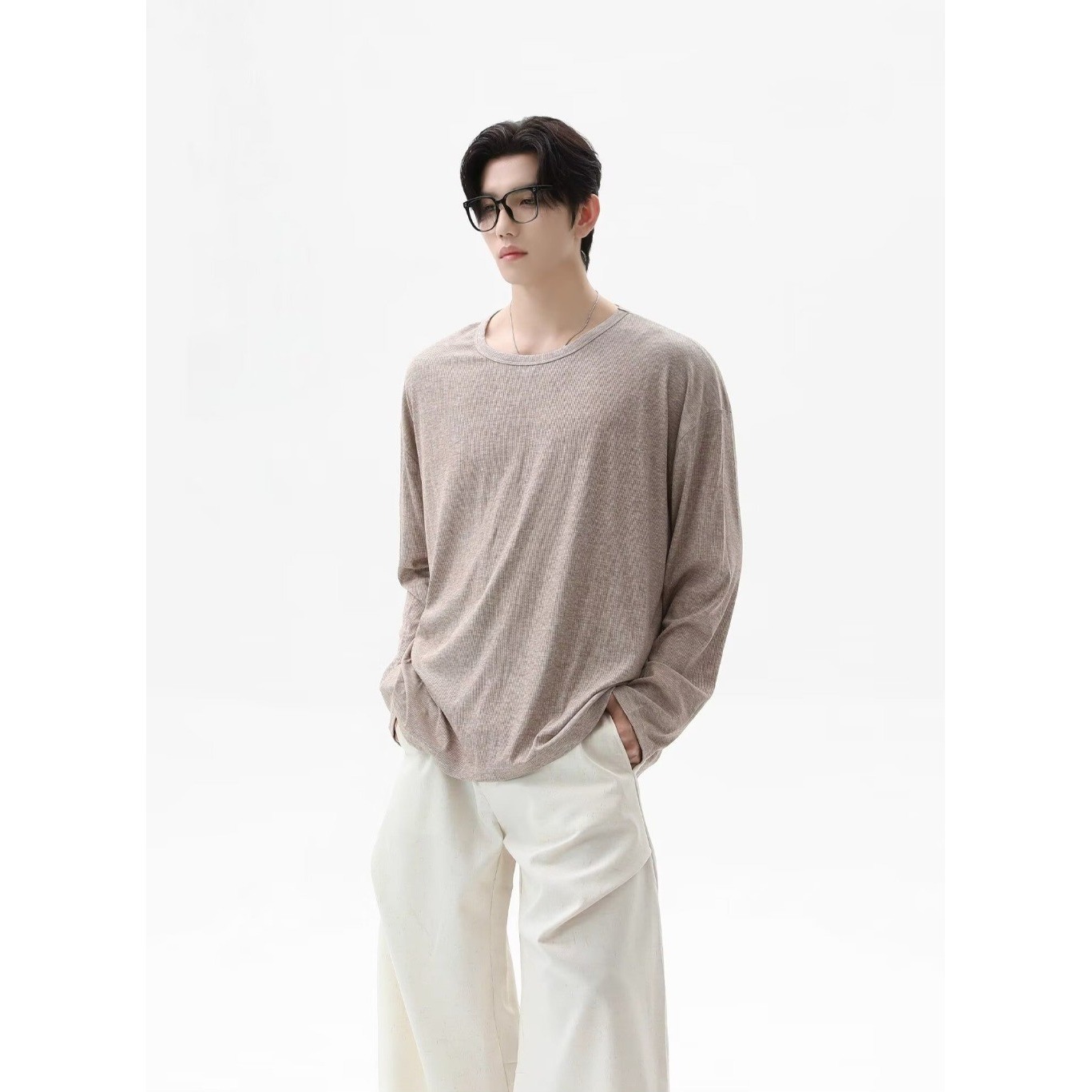 2026 Herbst Neues Textur-Langa – Undershirt Crew Neck Bewertung und Preis