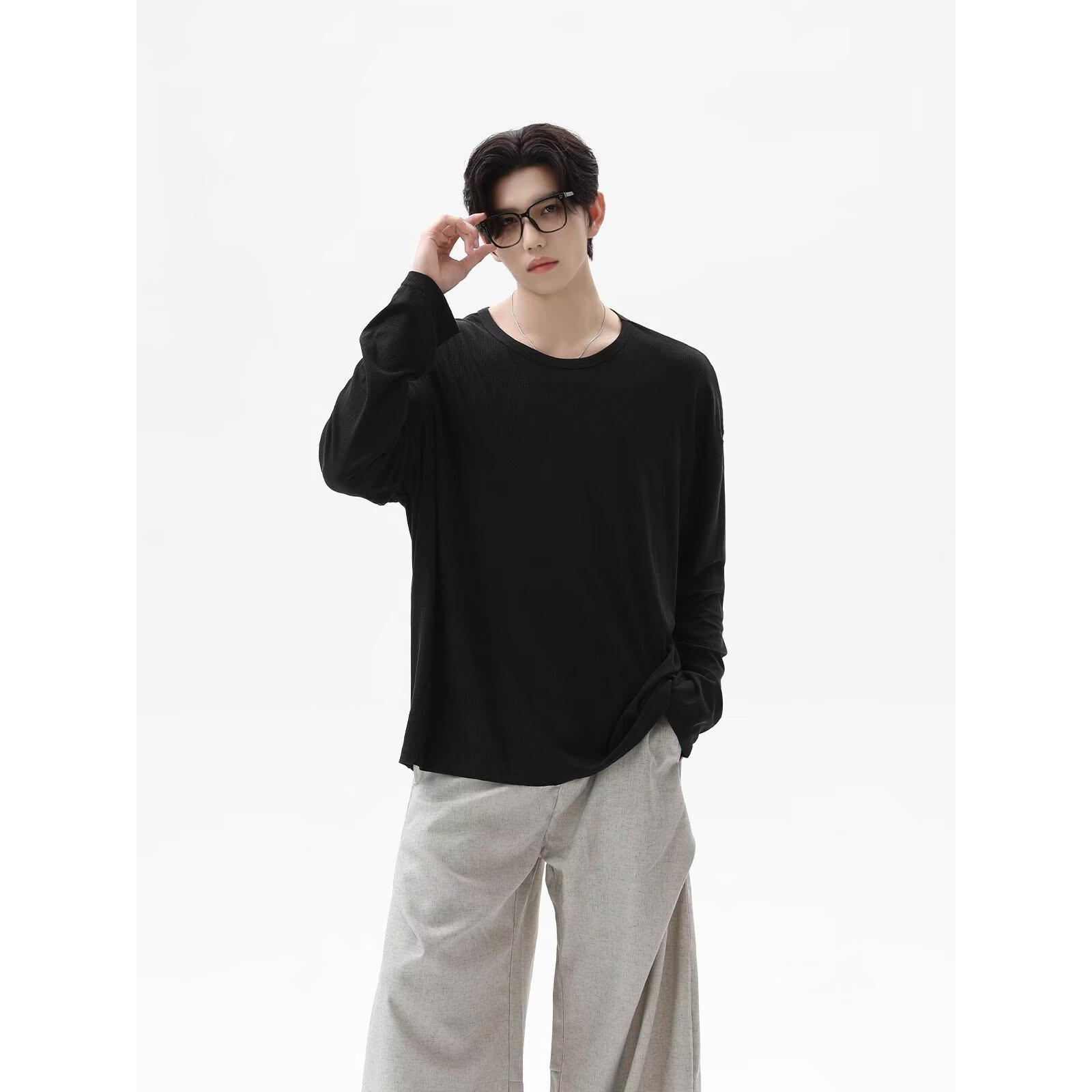 2026 Herbst Neues Textur-Langa – Undershirt Crew Neck Bewertung und Preis