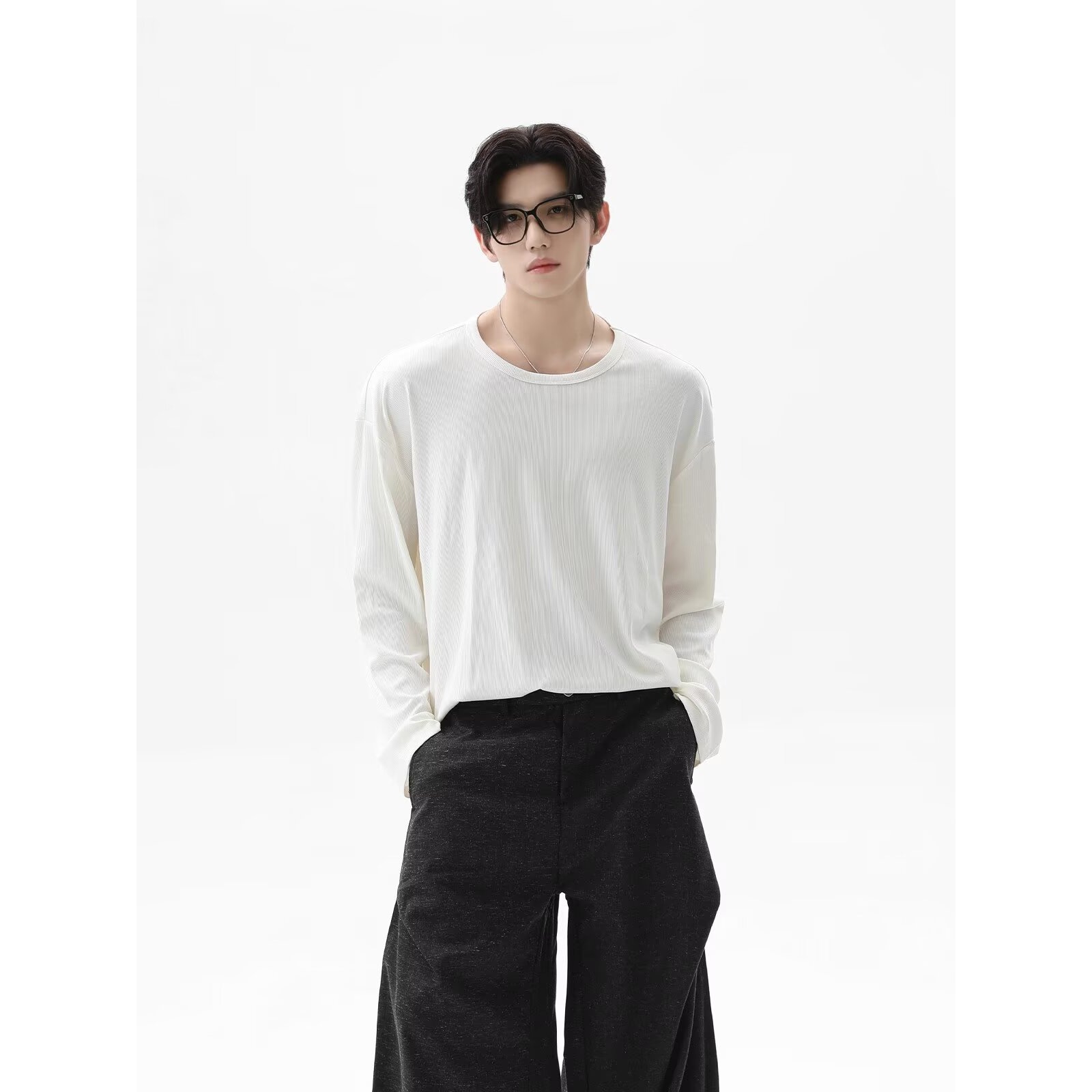 2026 Herbst Neues Textur-Langa – Undershirt Crew Neck Bewertung und Preis