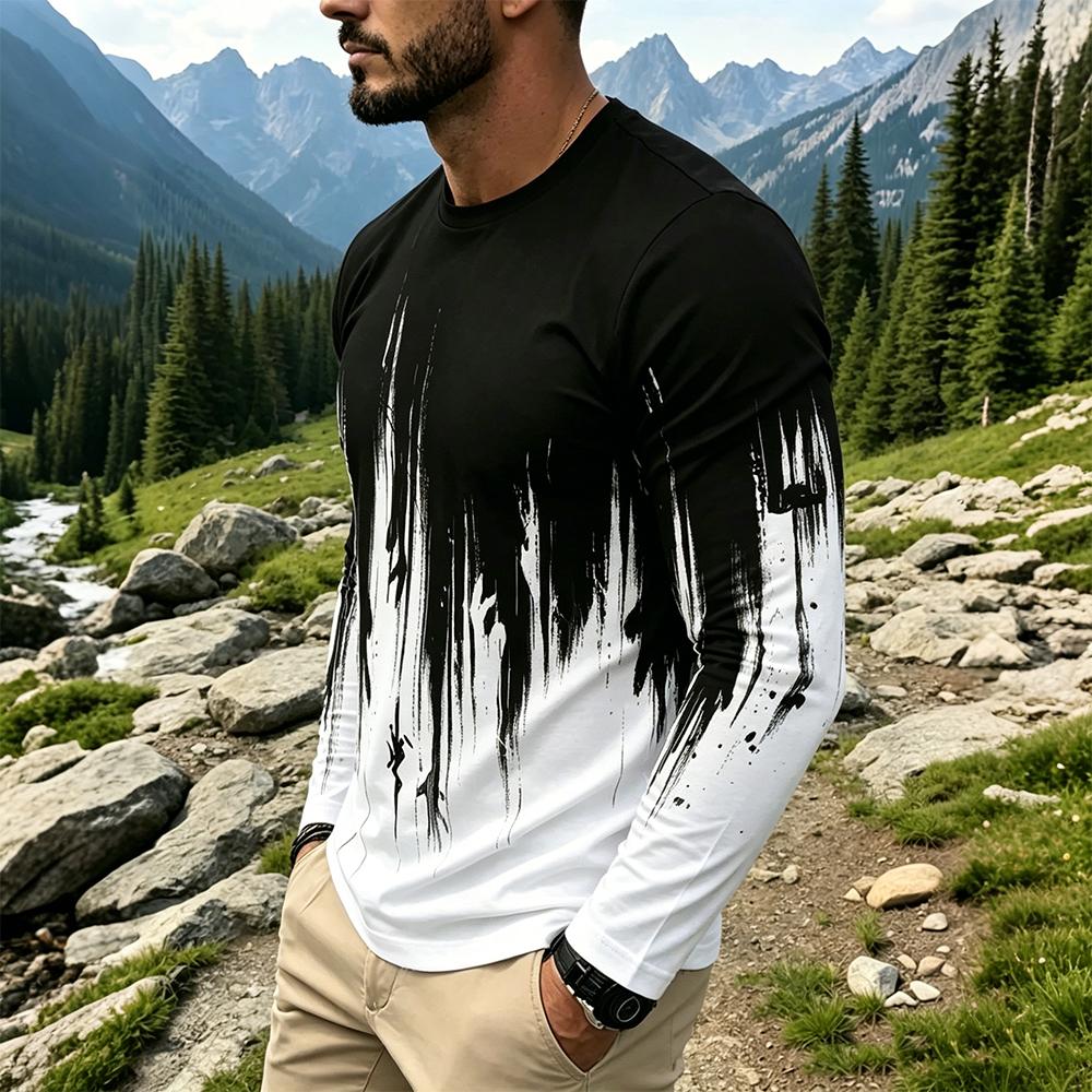 Herren Gradient Ink Splash Lan – Base Layer Top Bewertung und Preis