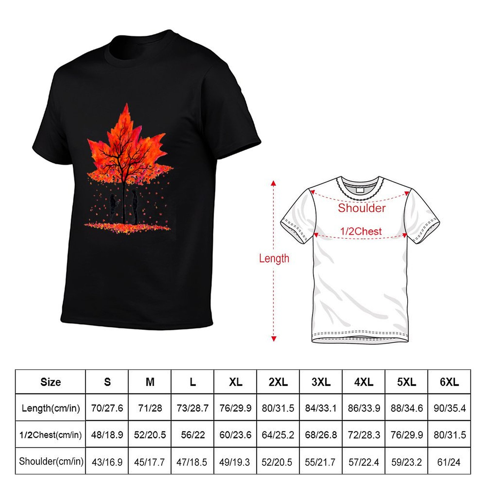 Love Under the Maple Tree T-Sh – Undershirt Crew Neck Bewertung und Preis